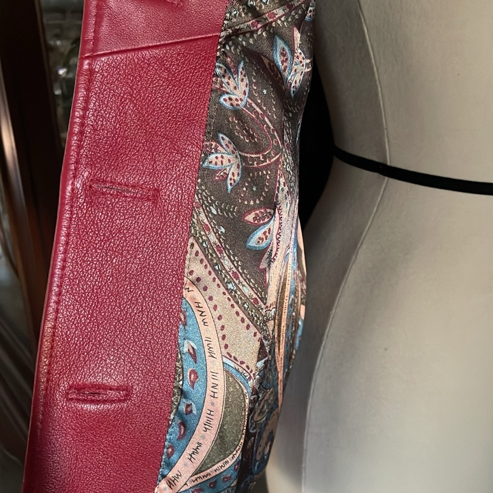 Terry Lewis Vintage Red Leather Jacket NWOT - Picture 7 of 10